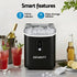 15kg Nugget Ice Maker Machine Countertop Portable Ice Maker Fast Ice Black