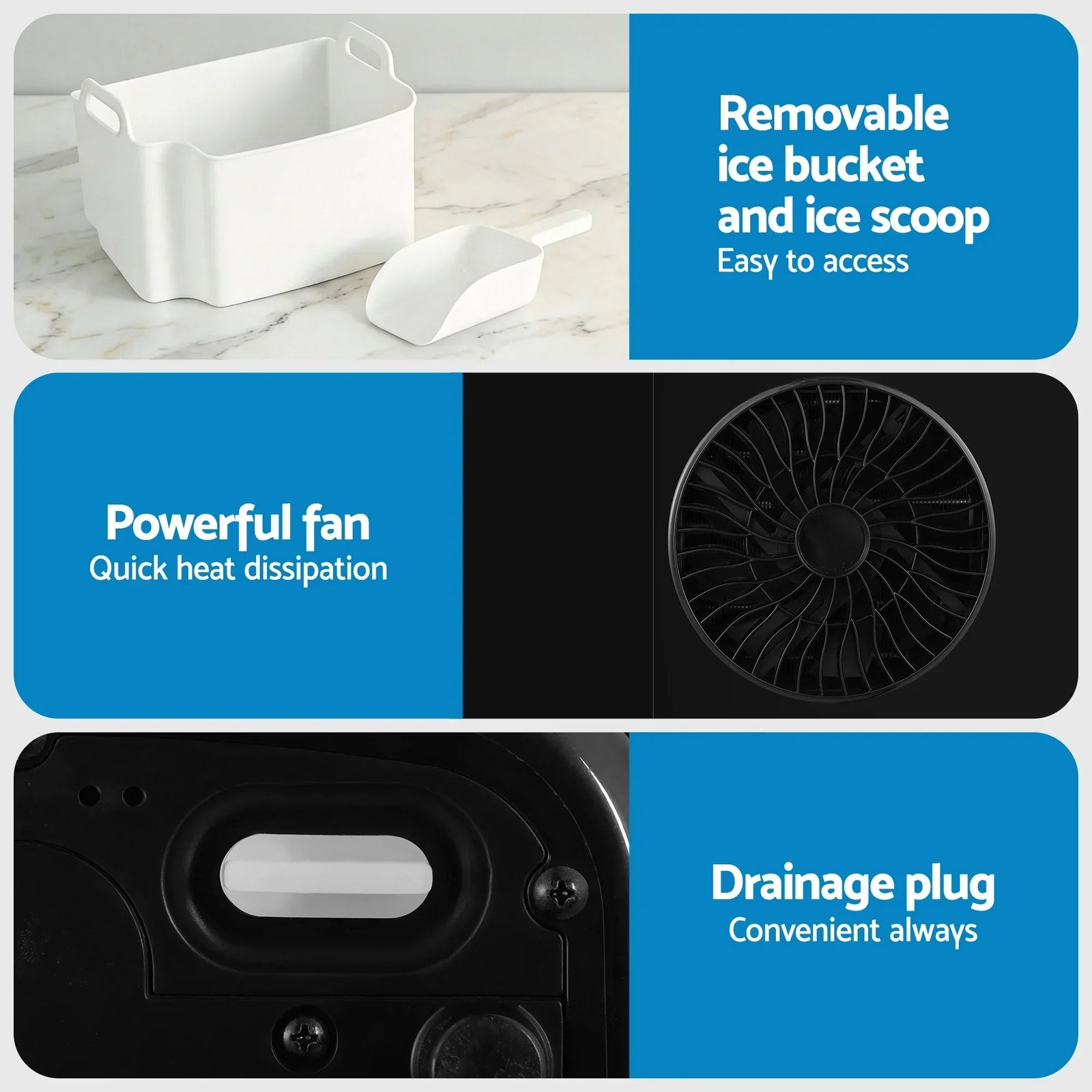 15kg Nugget Ice Maker Machine Countertop Portable Ice Maker Fast Ice Black
