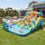 Inflatable Splash Kids Pool Water Slide Park with Blower 4m x 5.65m