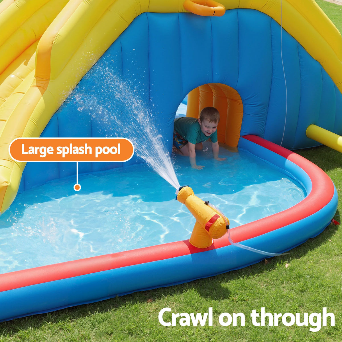 Inflatable Kids Pool Water Slide Splash Castle Football 622cmx542cm