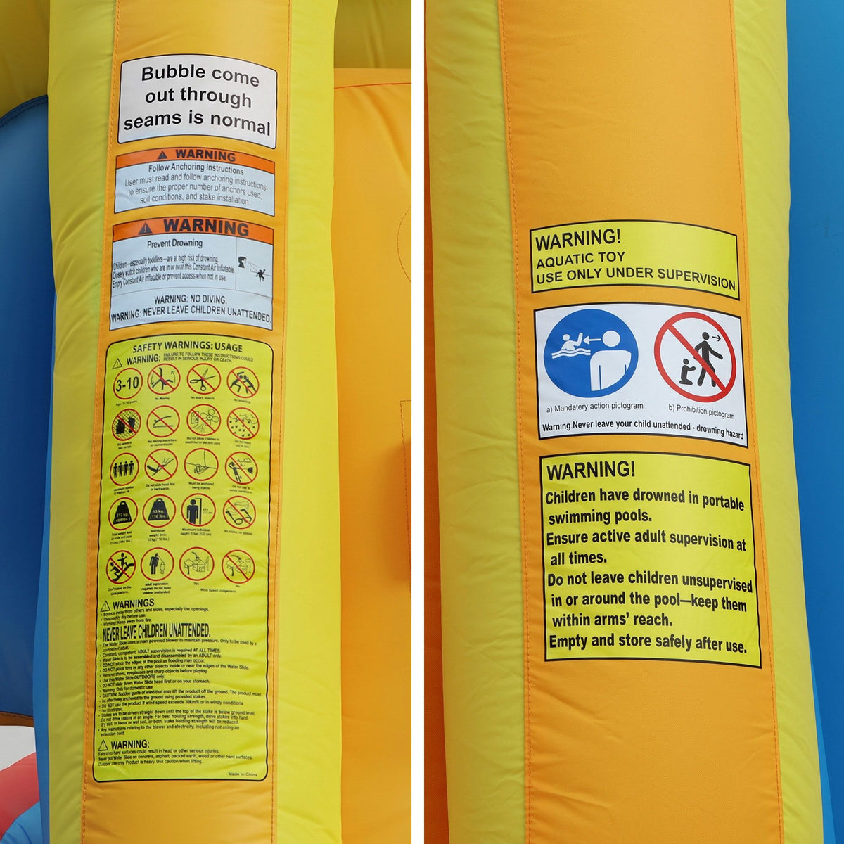 Inflatable Kids Pool Water Slide Splash Castle Football 622cmx542cm