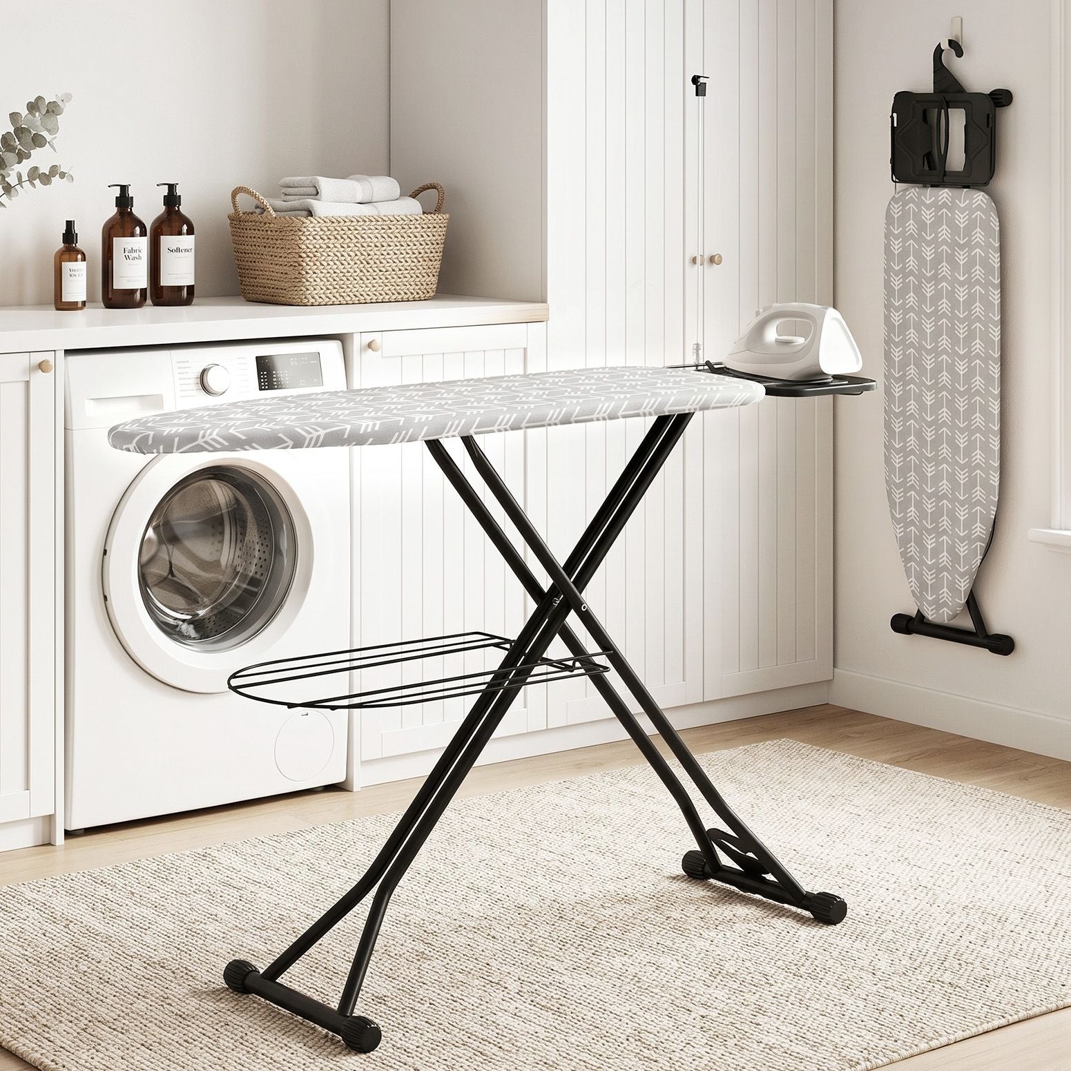 Foldable Ironing Board – Heavy‑Duty Steel, 7‑Level Height, Mesh Base, 20kg