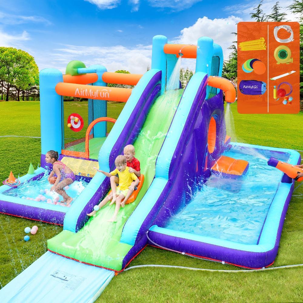 11 Play Zones Inflatable Water Slide Bounce House