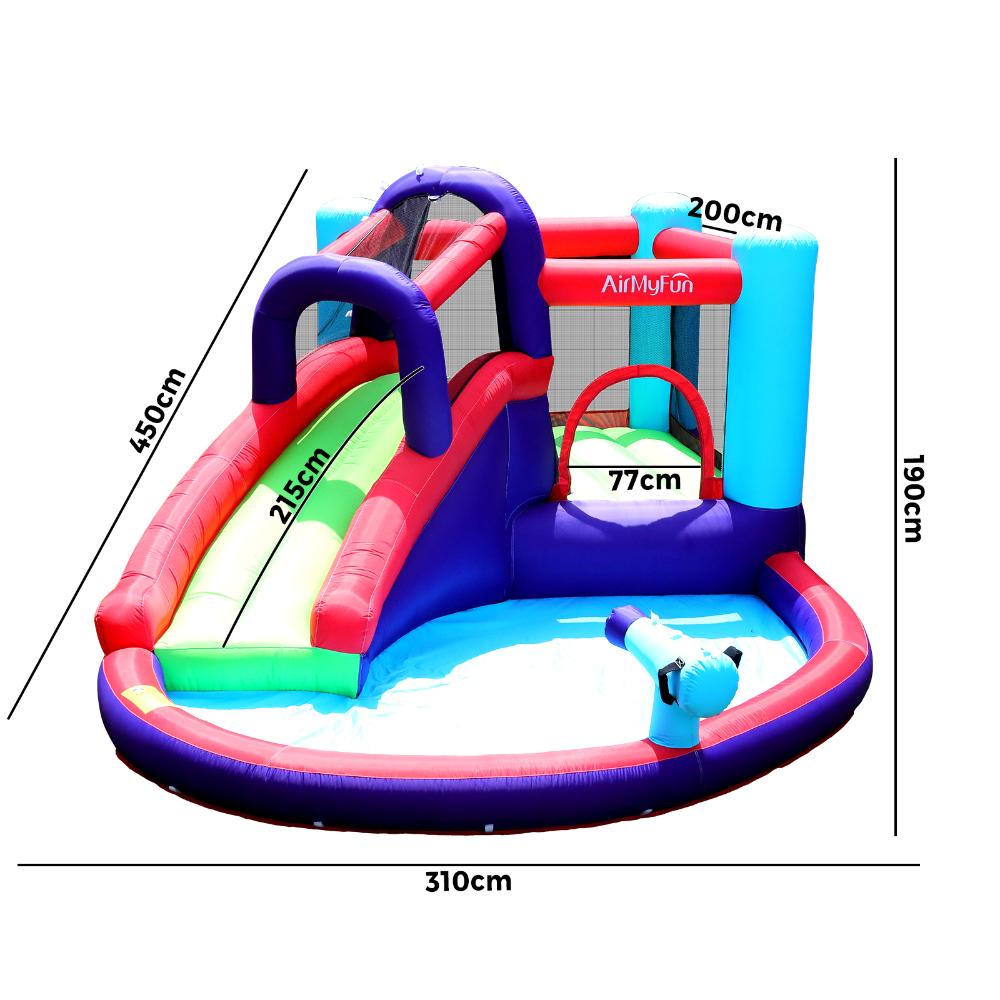 Inflatable Water Slide Bounce House 6 Play Zones