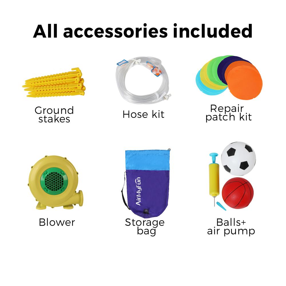 Inflatable Water Slide Bounce House 7 Play Zones