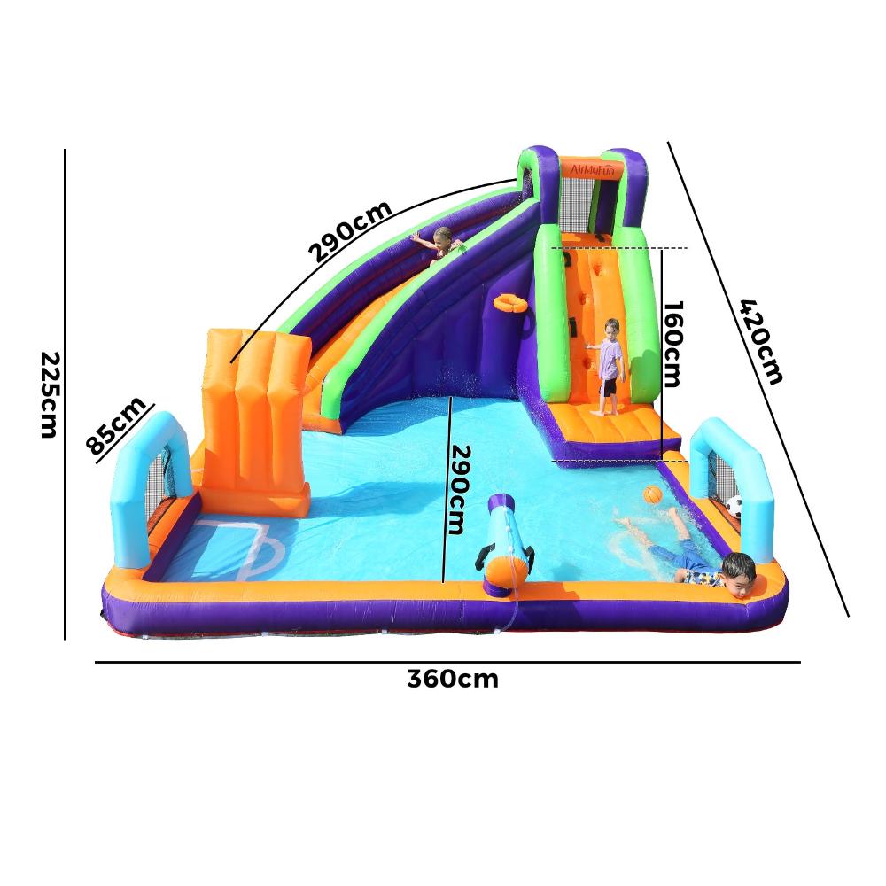 Inflatable Water Slide Bounce House 7 Play Zones
