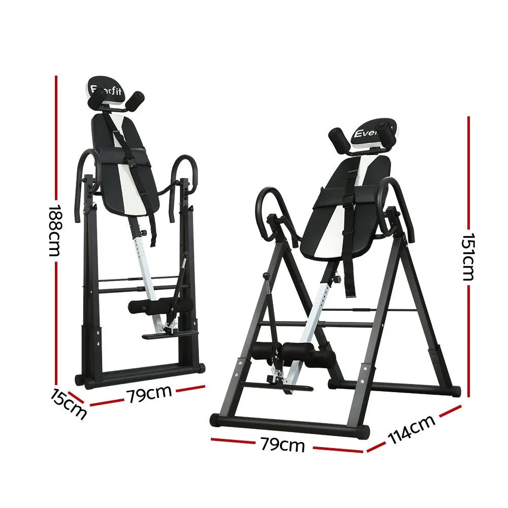 Inversion Table – Gravity Back Stretcher 180° Foldable Home Gym Grey