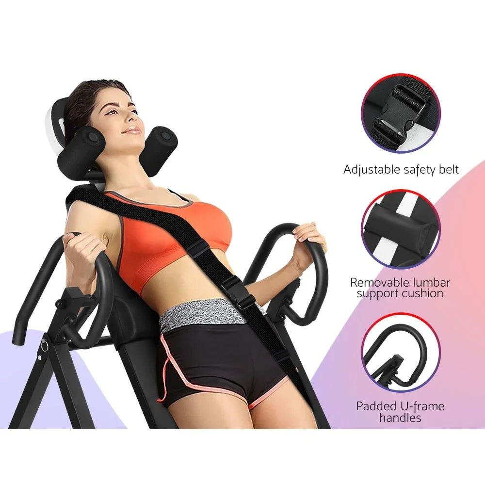 Inversion Table – Gravity Back Stretcher 180° Foldable Home Gym Grey