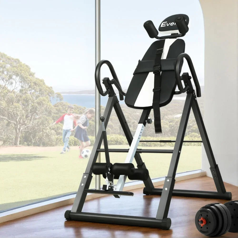 Inversion Table – Gravity Back Stretcher 180° Foldable Home Gym Grey