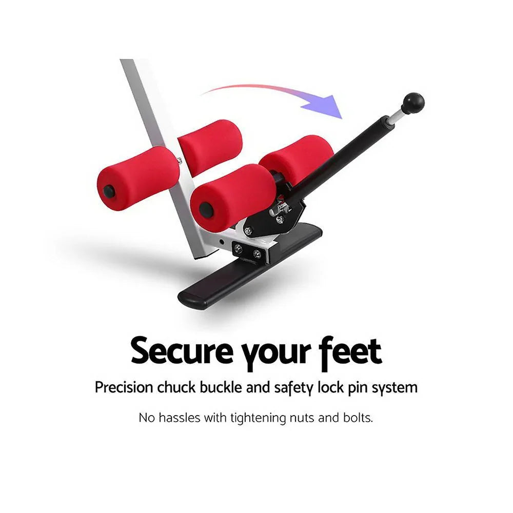 Inversion Table 180° – Foldable Back Stretcher 120kg Capacity Red/Black