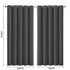 2x Blockout Curtains Panels 3 Layers Charcoal-2029387284243156994