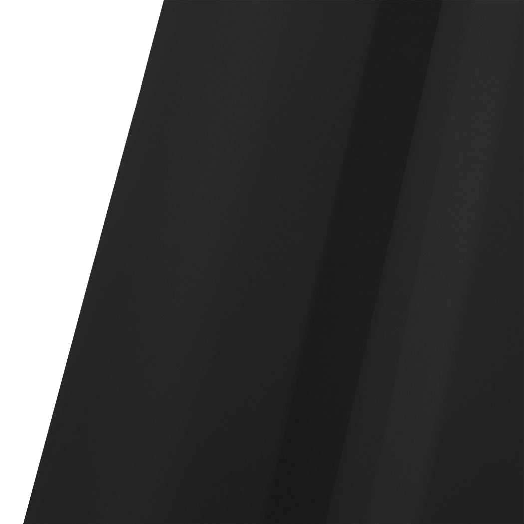 2x Blockout Curtains Panels 3 Layers Black-2029387284603867139