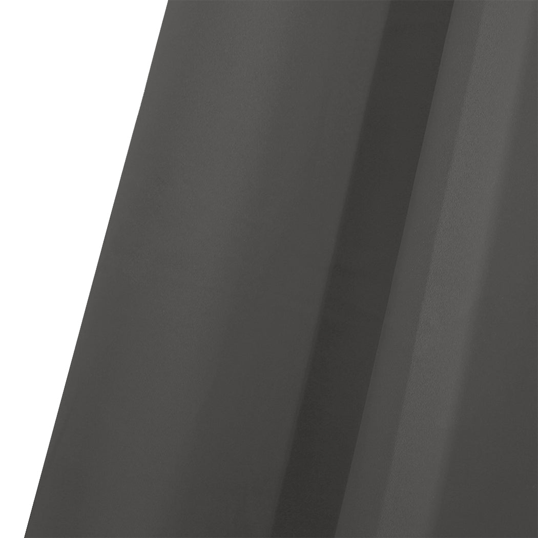 2x Blockout Curtains Panels 3 Layers Charcoal-2029387284243156995