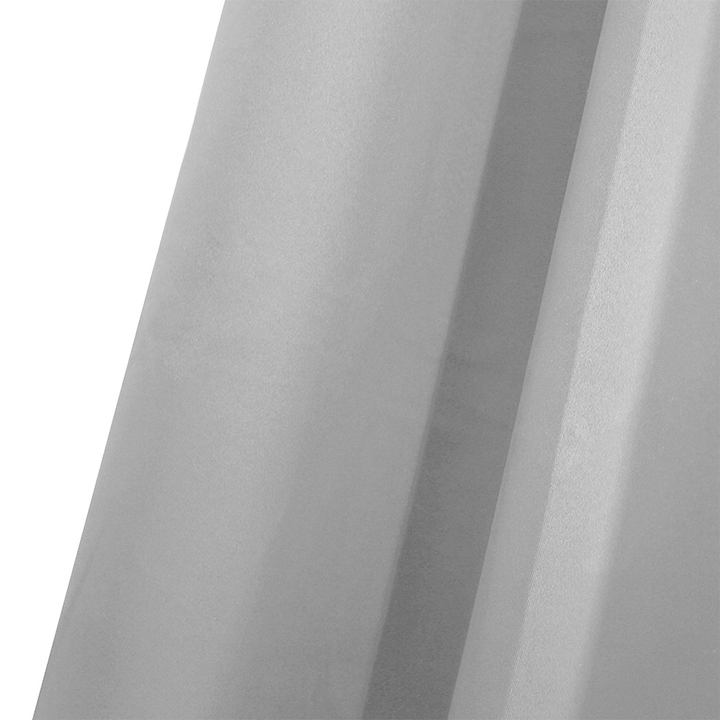 2x Blockout Curtains Panels 3 Layers Grey-2065254604953751555