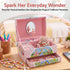 Keezi Kids Musical Jewellery Box with Mirror & Drawer Pink Princess Girls Gift