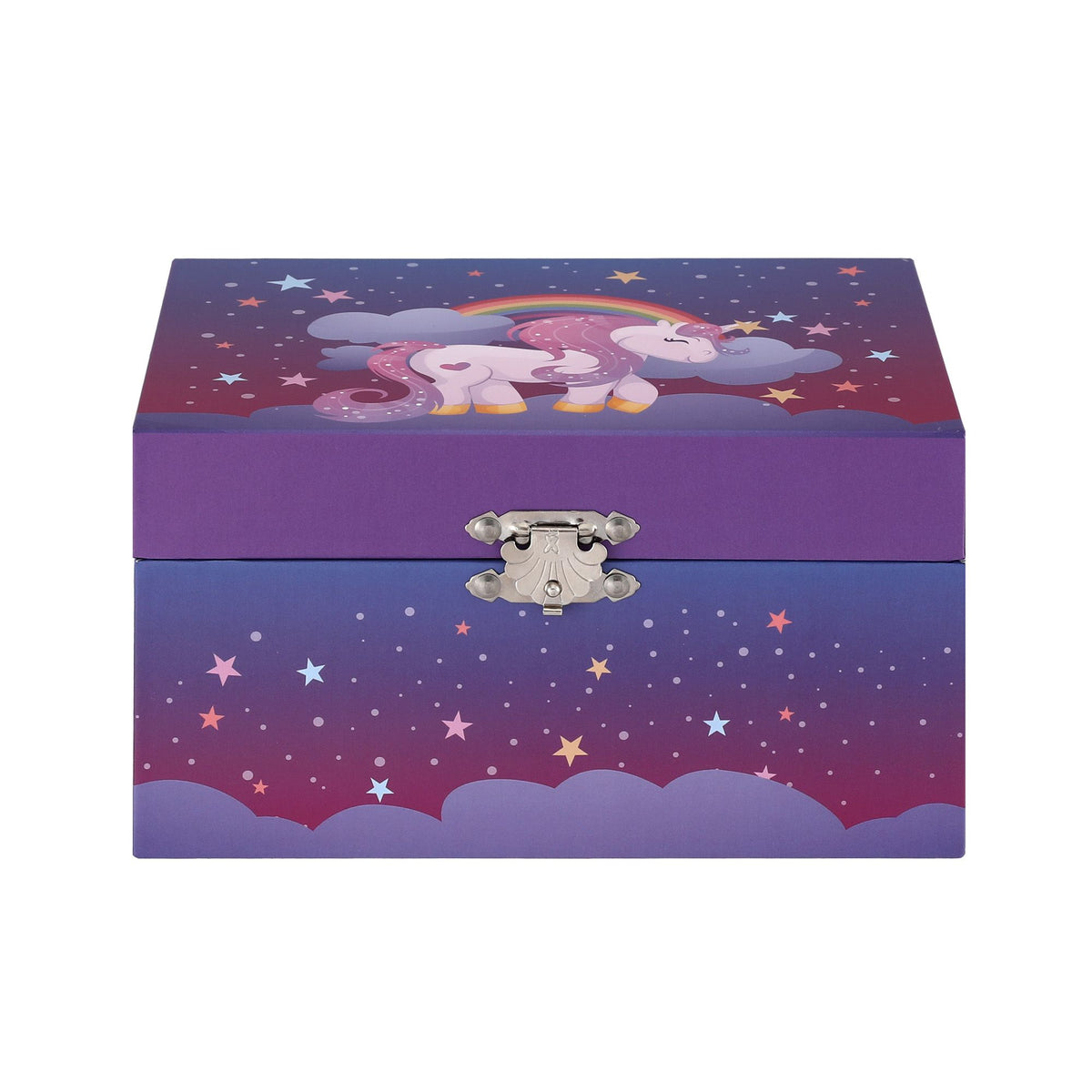 Keezi Kids Musical Jewellery Box with Mirror Purple Unicorn Wind-Up Girls Gift