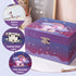 Keezi Kids Musical Jewellery Box with Mirror Purple Unicorn Wind-Up Girls Gift