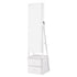 Artiss Lockable Jewellery Armoire with Mirror 154cm Freestanding Cabinet White
