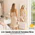 Artiss Lockable Jewellery Armoire with Mirror 154cm Freestanding Cabinet White