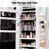Artiss Lockable Jewellery Cabinet, Mobile Frameless Mirror, White