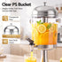 8L Beverage Juice Dispenser Tap Ice Tube Single Drip Tray