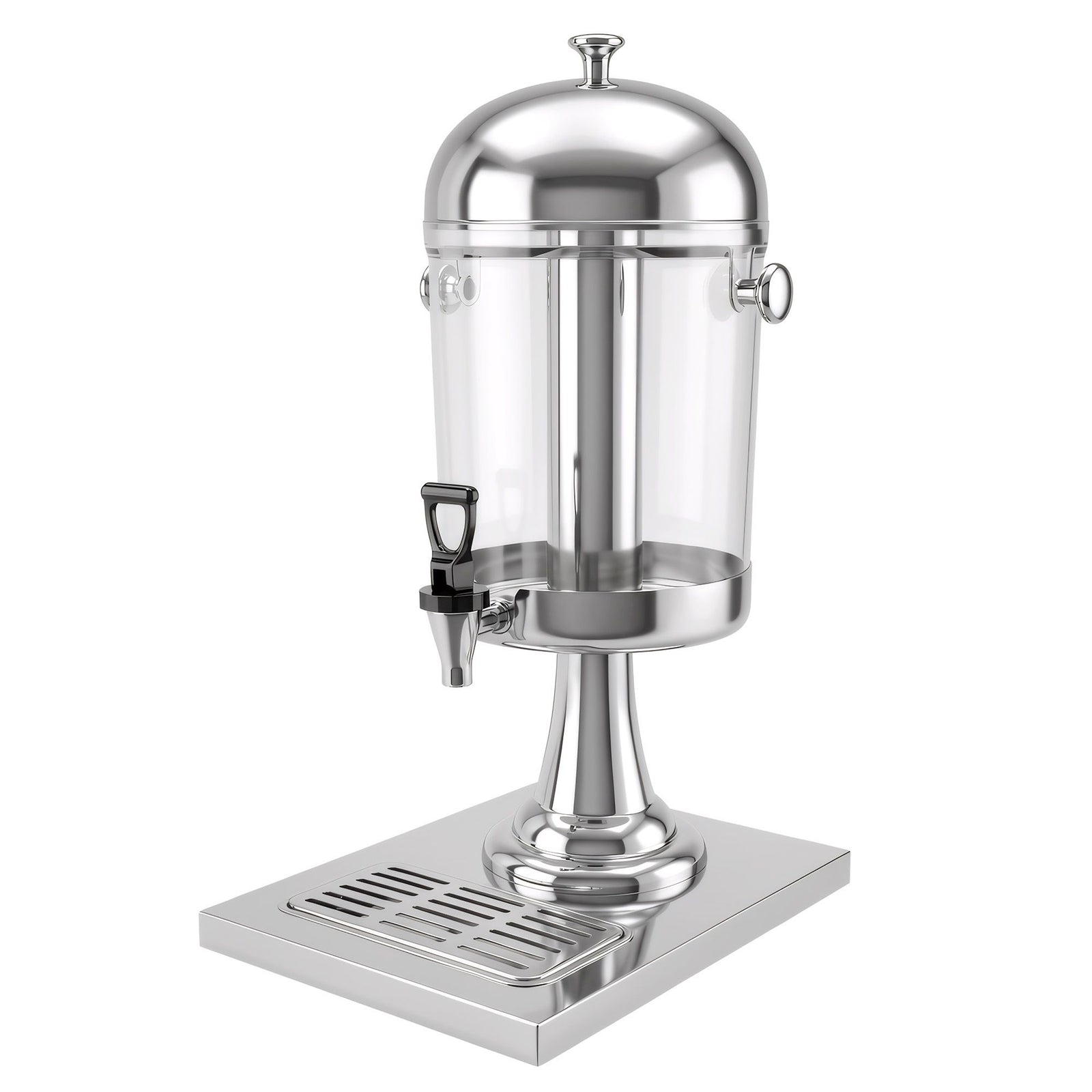 8L Beverage Juice Dispenser Tap Ice Tube Single Drip Tray