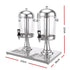 16L Dual Tank Juice Dispenser Drink Beverage Server Ice Tubes