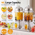 16L Dual Tank Juice Dispenser Drink Beverage Server Ice Tubes