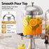 16L Dual Tank Juice Dispenser Drink Beverage Server Ice Tubes