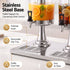 16L Dual Tank Juice Dispenser Drink Beverage Server Ice Tubes