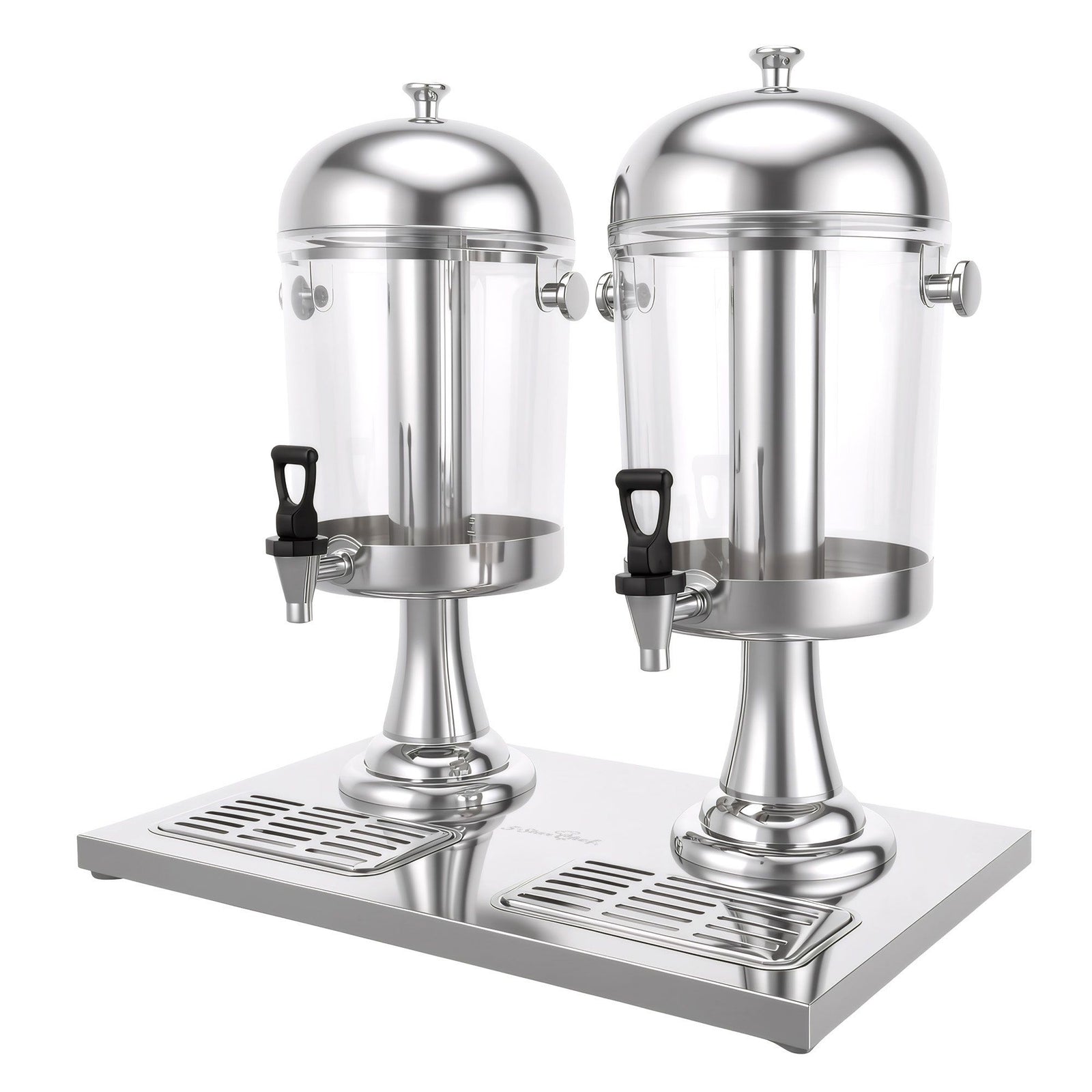 16L Dual Tank Juice Dispenser Drink Beverage Server Ice Tubes