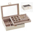 Embellir 2 Layer Jewellery Box with Clear Lid, Ring & Earring Organiser, White