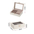 Embellir 2 Layer Jewellery Box with Clear Lid, Ring & Earring Organiser, White