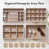 Embellir Jewellery Box 4 Layer Organiser Storage Case Glass Lid Drawers White