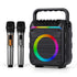 Portable Karaoke Machine with 2 Wireless Microphones Bluetooth 5.3