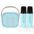 Mini Portable Karaoke Machine for Adults Kids with 2 Wireless Microphones