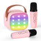 Mini Portable Karaoke Machine for Adults Kids with 2 Wireless Microphones