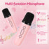 Mini Portable Karaoke Machine for Adults Kids with 2 Wireless Microphones