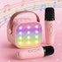 Mini Portable Karaoke Machine for Adults Kids with 2 Wireless Microphones