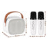 Alpha Mini Portable Karaoke Machine for Adults Kids with 2 Wireless Microphones