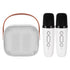 Alpha Mini Portable Karaoke Machine for Adults Kids with 2 Wireless Microphones