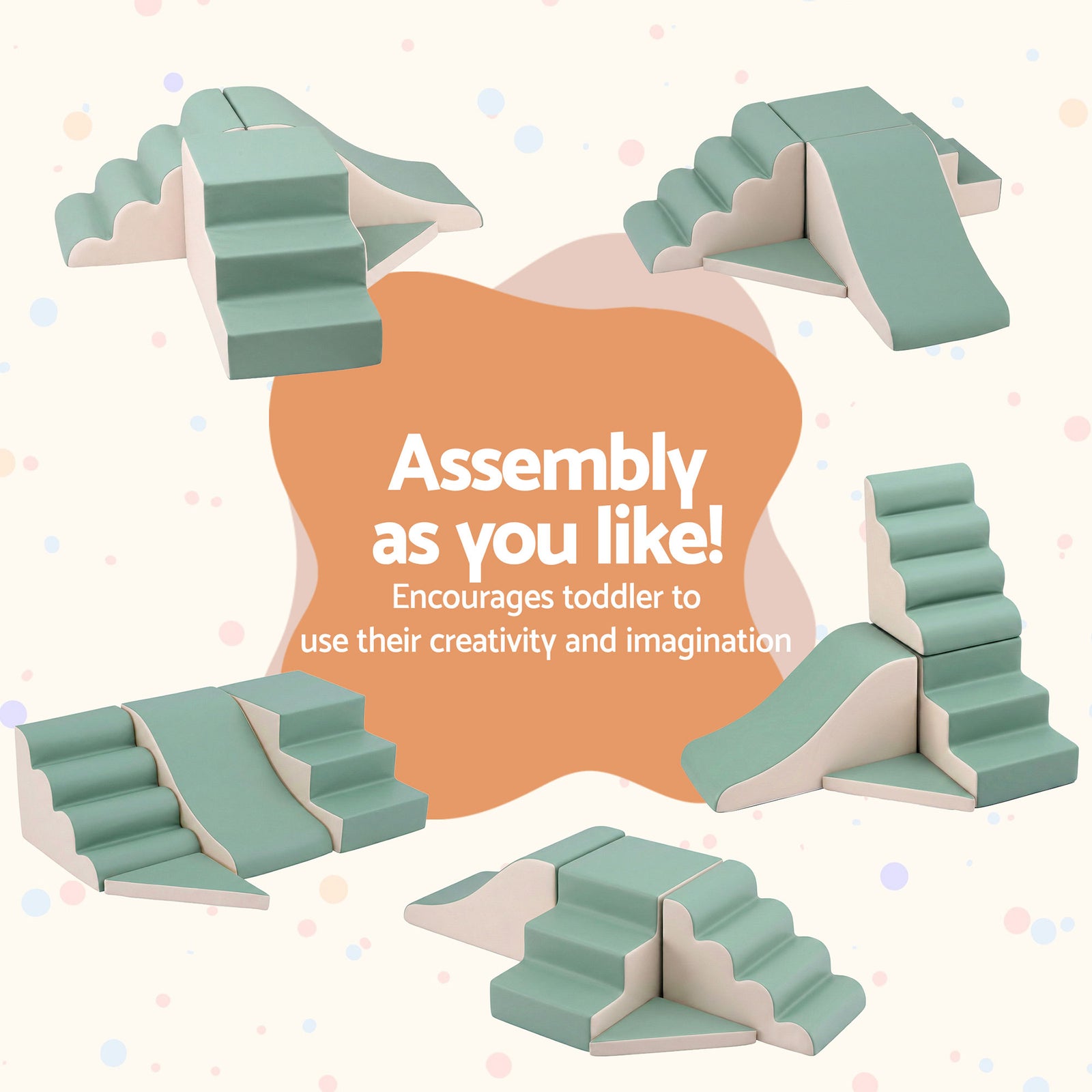 Kids Climbing Blocks 4-Piece Foam Toddler Playset Soft Indoor Climbing Toy Rocker