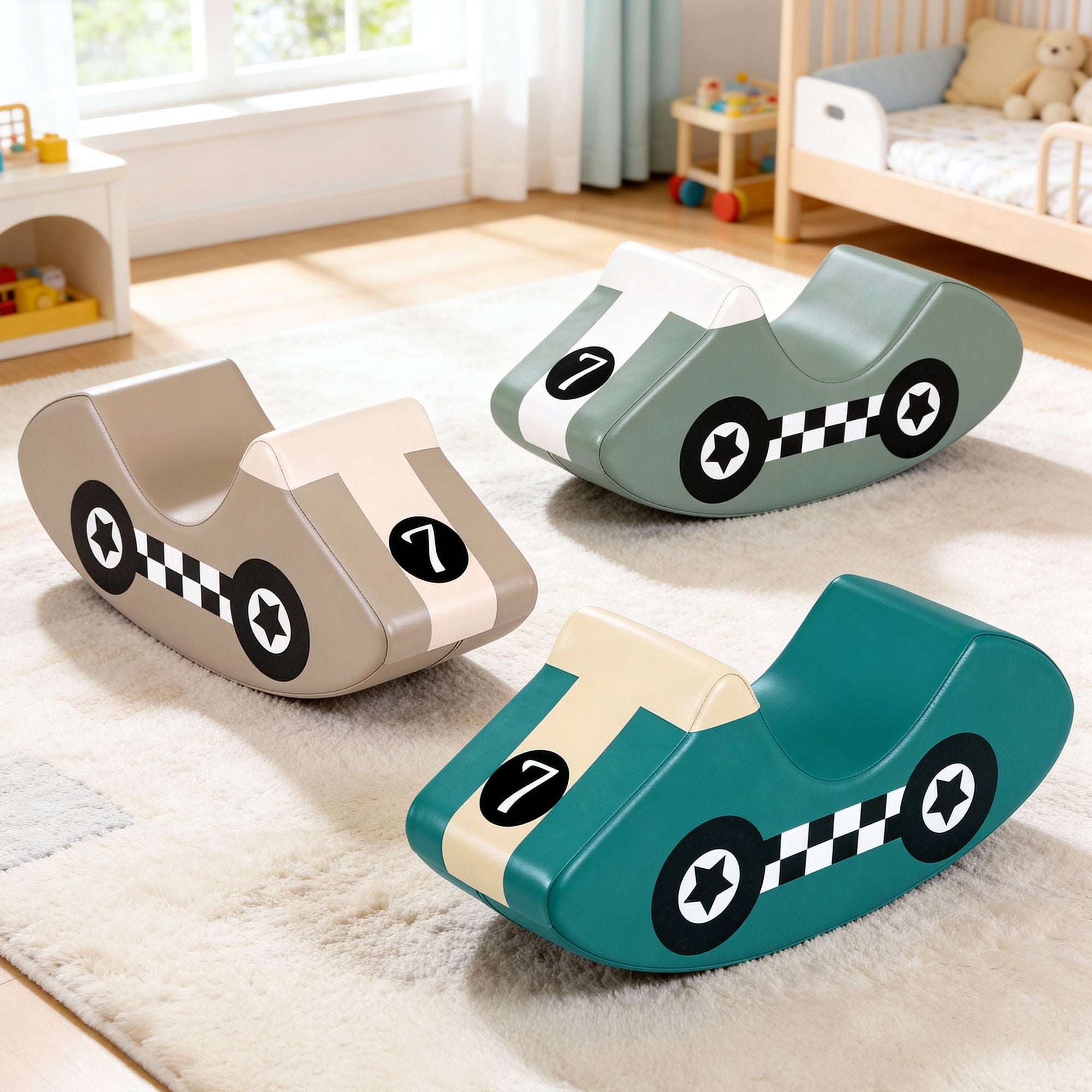 Kids Climbing Blocks 3Pcs Foam Toddler Playset Soft Indoor Climbing Toy Rocker