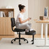 Artiss Meditation Kneeling Chair – Cross‑Legged Seat, Adjustable, PU Leather Black