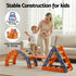 Kids Climbing Frame Set With Slide Indoor Outdoor Toddler Toys Pikler Triangle Climber With Arch