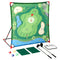 Keezi Kids Golf Chipping Game Set with Stand, 24 Sticky Balls, Adjustable Club & 2 Hitting Mats for Indoor Outdoor Ages 3-12 Play