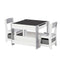 Kids Chalkboard Table and Chairs Set with Storage Grey