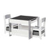 Kids Chalkboard Table and Chairs Set with Storage Grey
