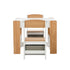 Kids Table and Chairs Set Chalkboard Toys Storage Bookshelf