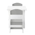 Oikiture Kids Table and Chair Set with Storage Bins White & Grey